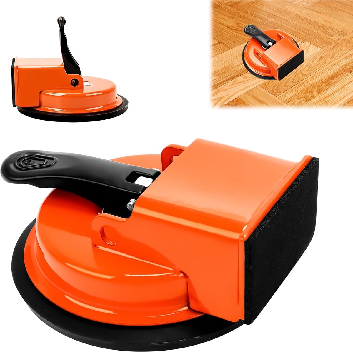 Reparatiegereedschap voor laminaat, zuignap, ijzeren fixator met zuignap, vacuüm tegels en vloerlatten grijper voor plinten, bouw, reparatie voor hotels, keuken, woonkamer, slaapkamer