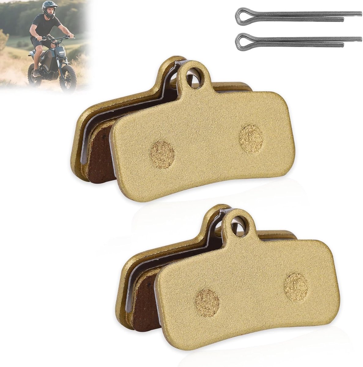 2st Remblokken voor en Achter, Metaal Vervangende Schijfremblokken voor Surron Light Bee X/S Segway X160 X260 Talaria Sting R MX3 MX4 Elektrische Crossmotoronderdelen Accessoires
