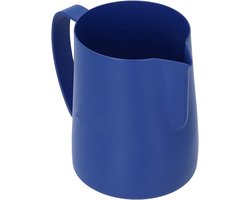 Koffiekan Roestvrij Staal - Melkopschuimbeker Schuimbeker - Latte Art Gieten - Anti-lek Tuit - 600 ml - Donkerblauw