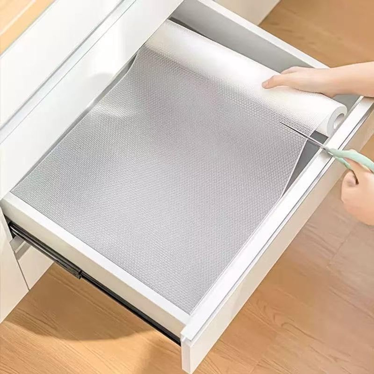 lademat, 60 x 500 cm, EVA-antislipmat, op maat te snijden, antislip, waterdicht en geschikt voor levensmiddelen, voor keukenladen, koelkast, planken en kasten