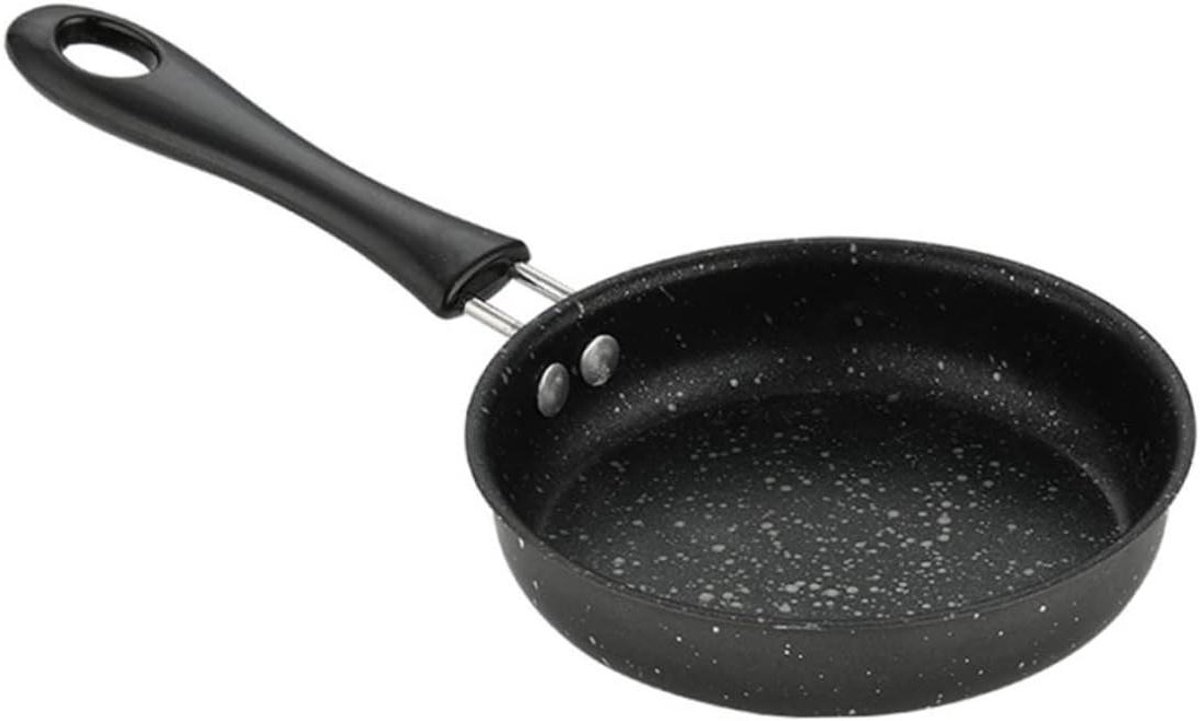 Mini Koekenpan - Omeletpan Gebakken Eierpan - Ontbijt Bereiden - Antiaanbaklaag - Niet gespecificeerd - Zwart