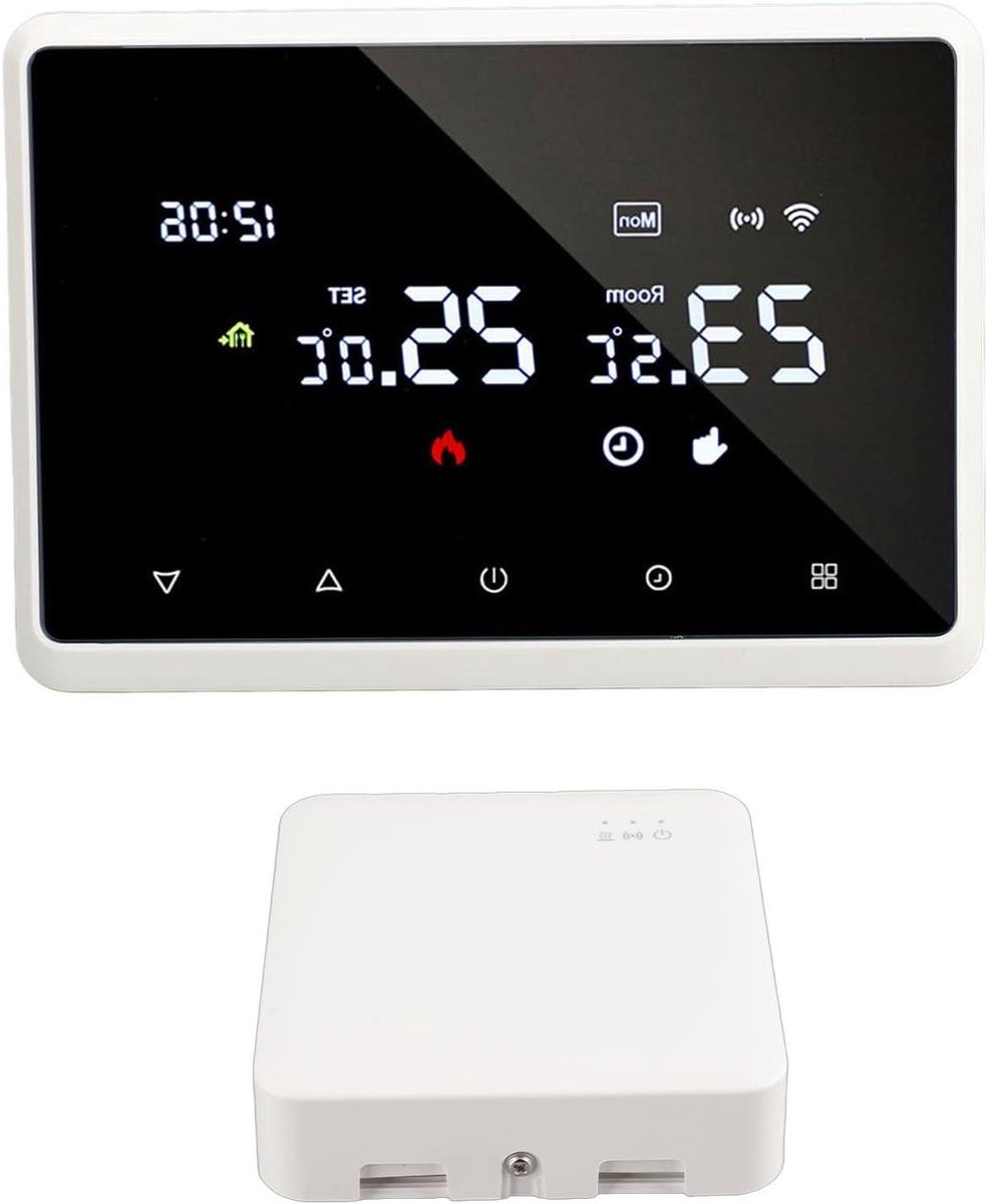 Slimme Thermostaat - Programmeerbare Thermostaat - Energie Besparen - 0.5°C Nauwkeurigheid - 100m Bereik - Wit