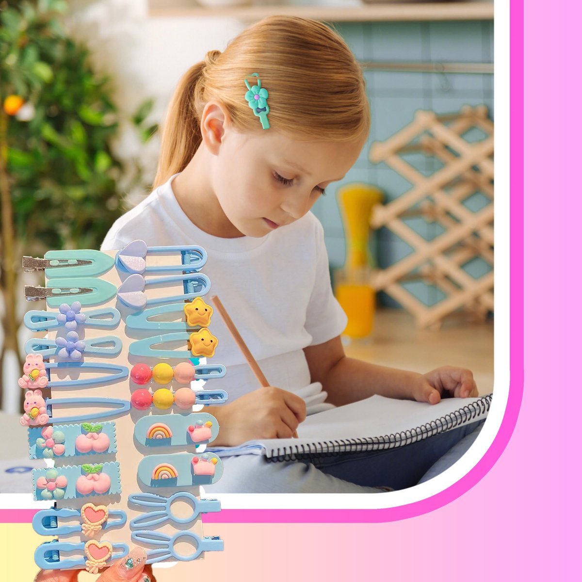20 haarclips voor kinderen Blauwe glinsterende sneeuwvlokjes haaraccessoireset voor meisjes Geschikt voor alle haartypes (fijn/dik) Perfect cadeau voor de feestdagen