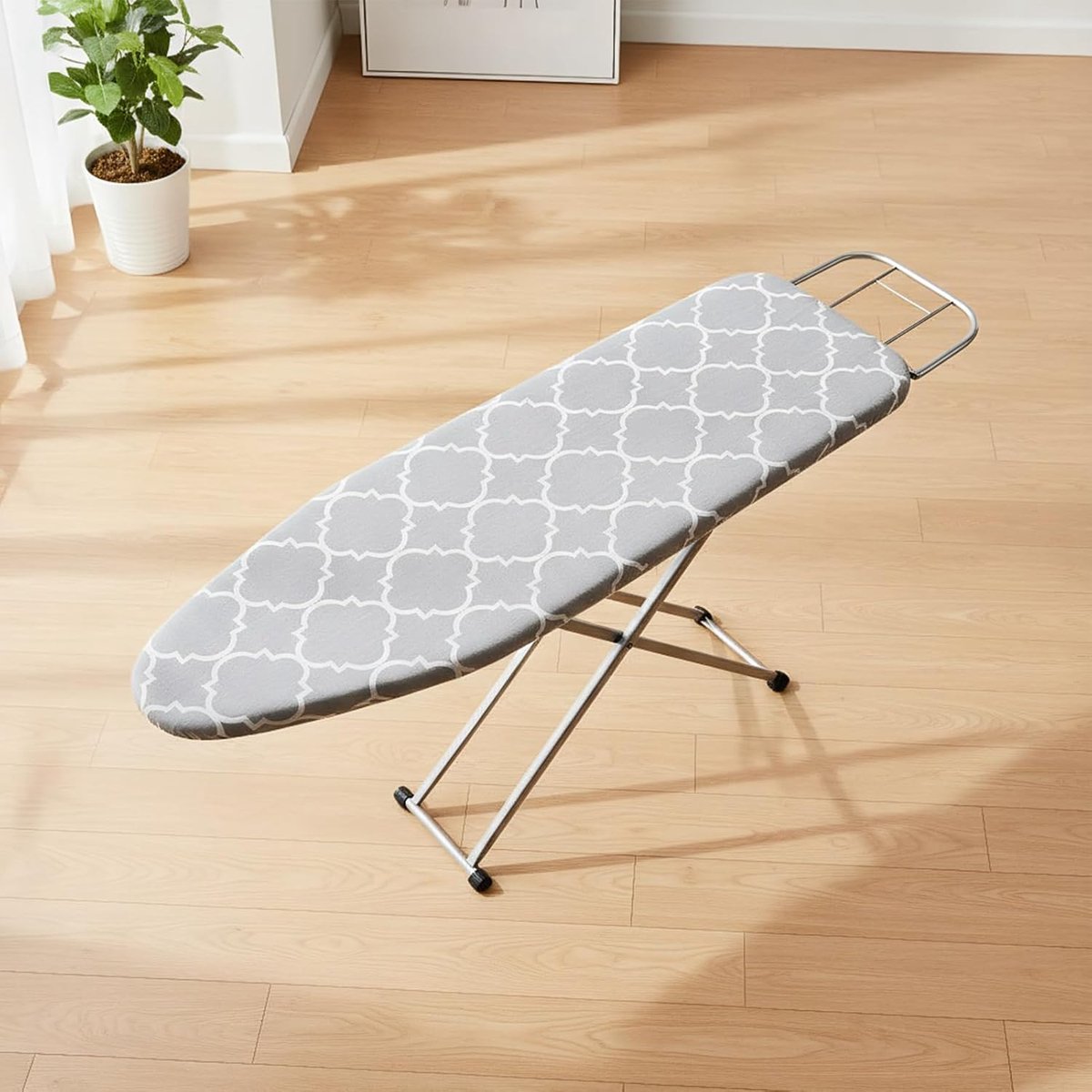 Strijkplankhoes - Strijkplankkussen - Efficiënt Strijken - Warmte-reflecterend - 121x44cm - Grijs
