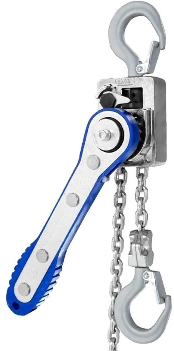 Kettingtakel - Handtakel Hefgereedschap - Lasten Tillen - Compact Rechthoekig Frame - 100kg 1m - Aluminium