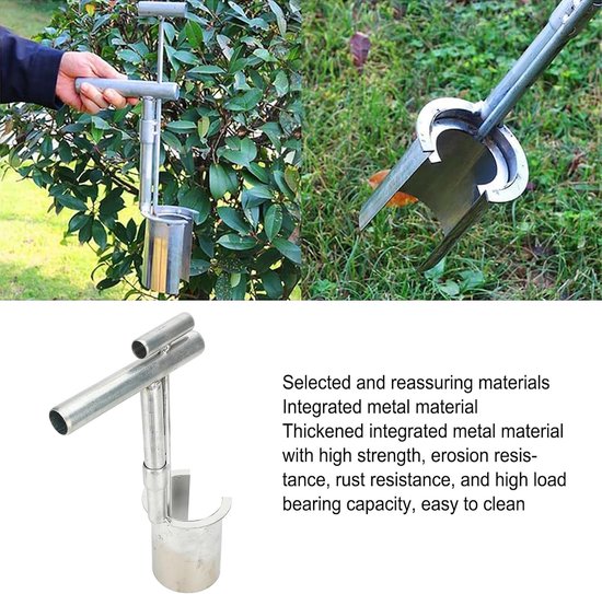 Gereedschap voor Bloembollen - Bollenplanter Tuin - Efficiënt Planten - Ergonomisch T-Handvat - 32 x 8 cm - Zilver — afbeelding 3