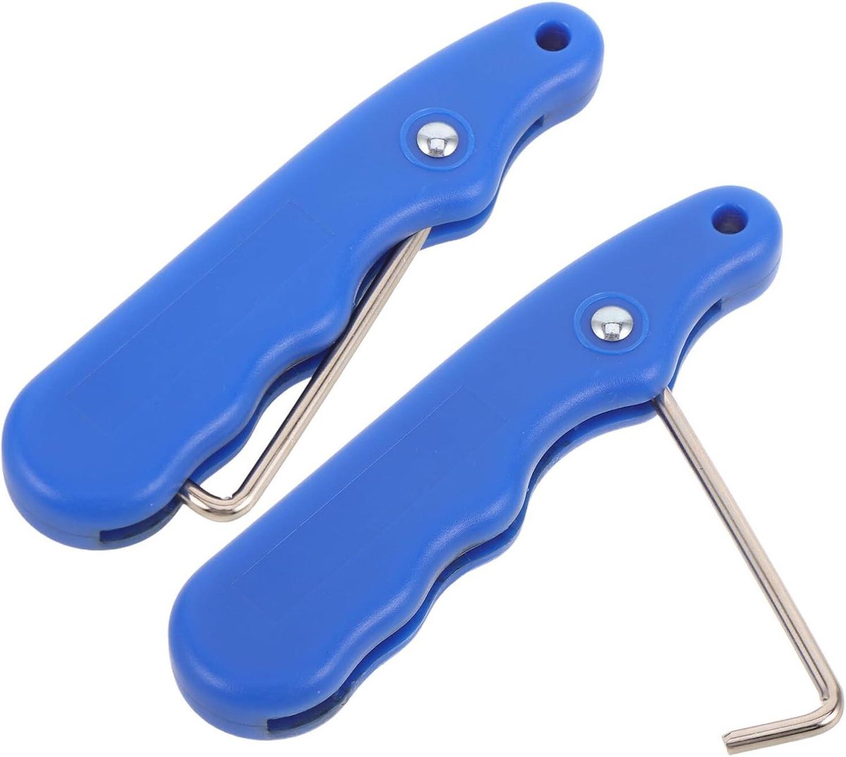 Schaats Veterspanner - Vetertrekker Schaatsen - Schaatsen Aantrekken - Inklapbaar Ontwerp - 9.5 cm - Blauw