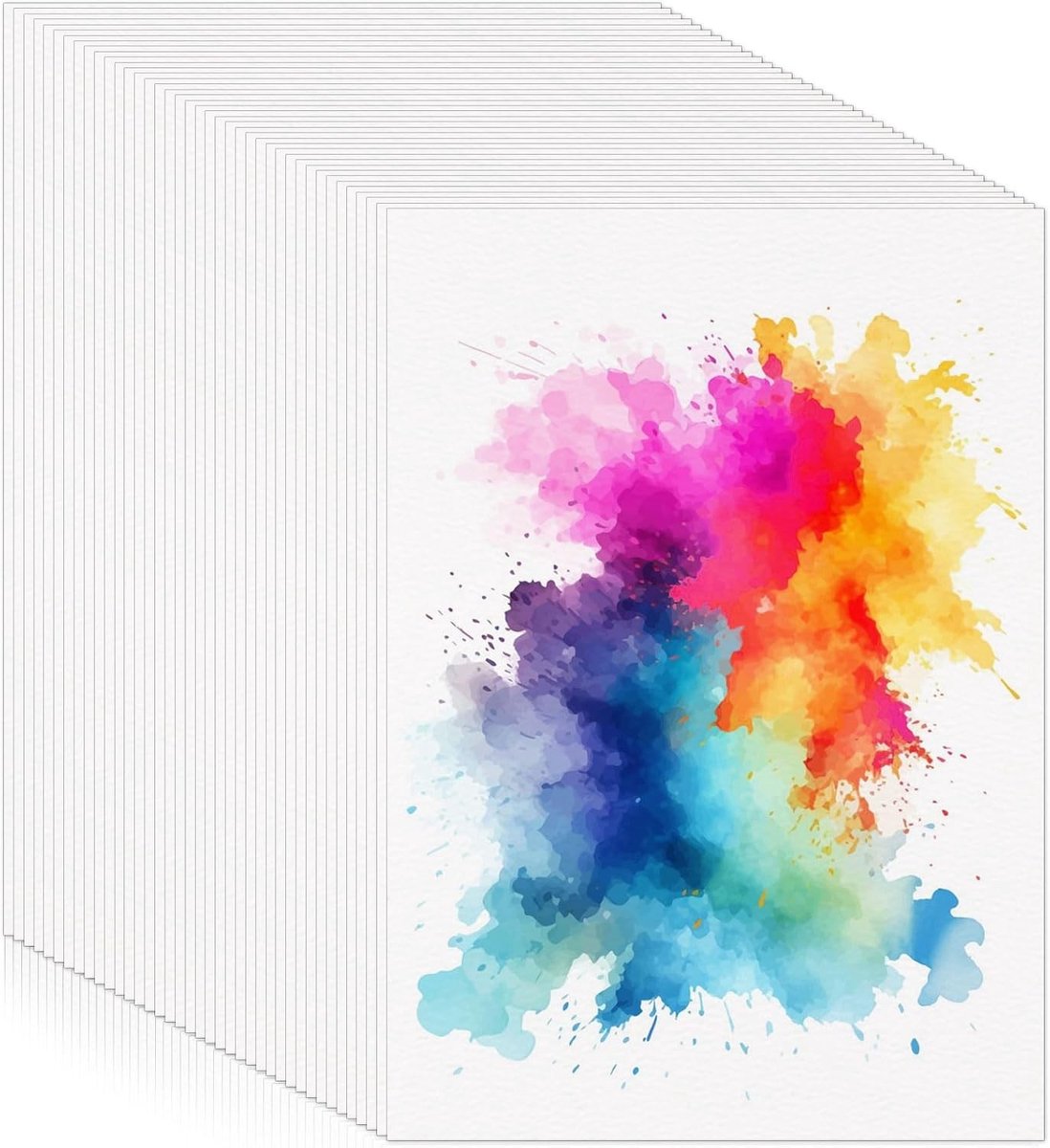Aquarelpapier - Waterverfpapier - Schilderen en Tekenen - Dikke Kwaliteit - 120 Vellen - Wit