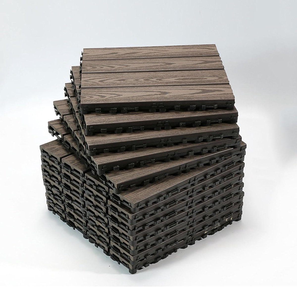 Houten Vloertegels - Terrastegels Composiet - Buitenruimte Aankleden - Hout-Kunststof Composiet - 30x30 cm - Niet gespecificeerd