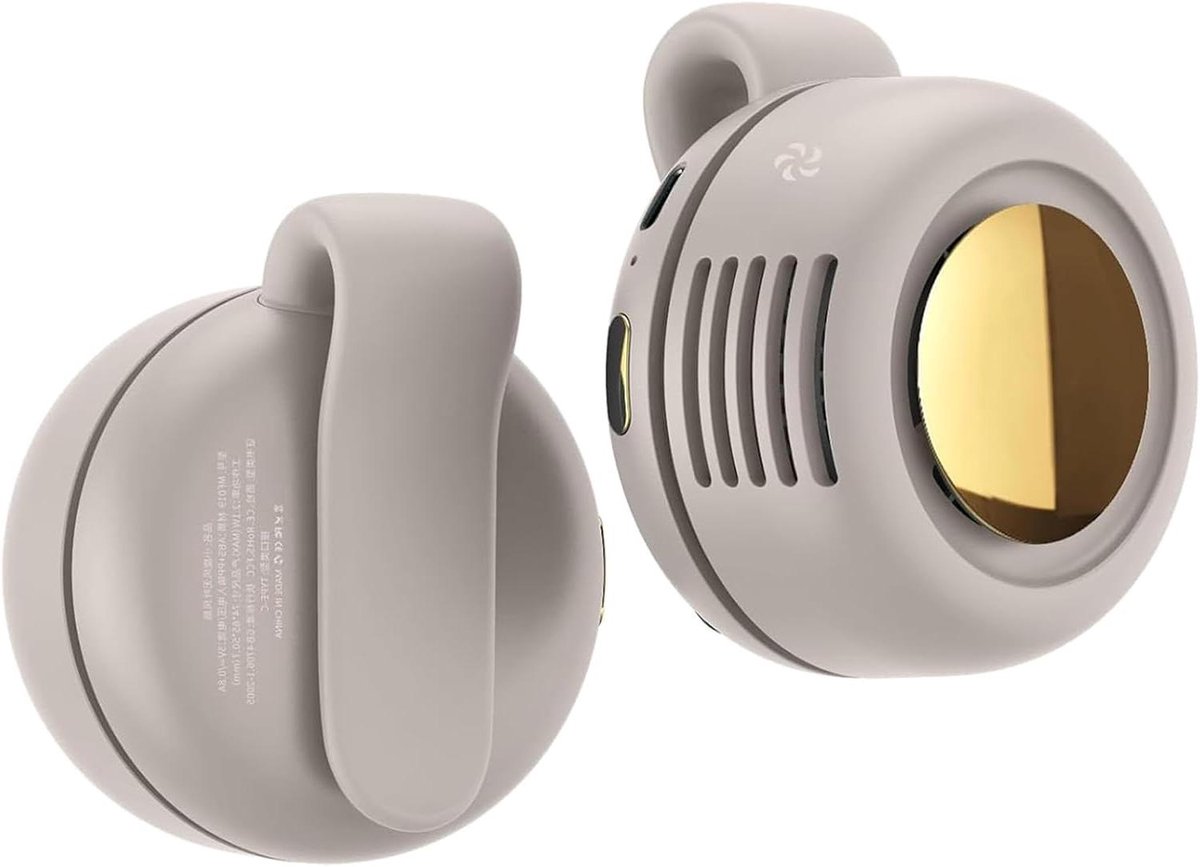 Draagbare Bladloze Ventilator - Halsventilator Clip-on - Persoonlijke Koeling - Handsfree Clip-on Ontwerp - 7.4 x 6.5 x 5 cm