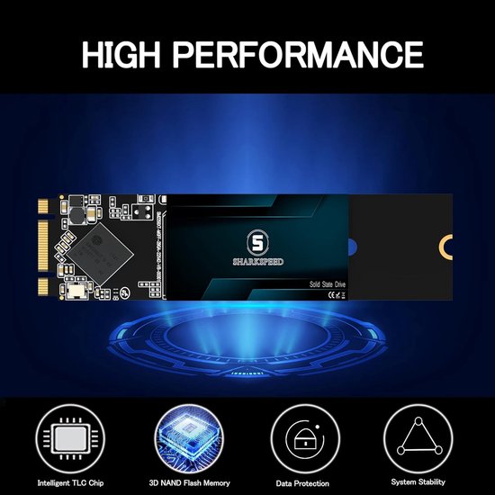 Interne SSD M.2 - Harde schijf Opslag - Computer Upgrade - 3D NAND Flash Technologie - 80 mm - Zilver — afbeelding 3