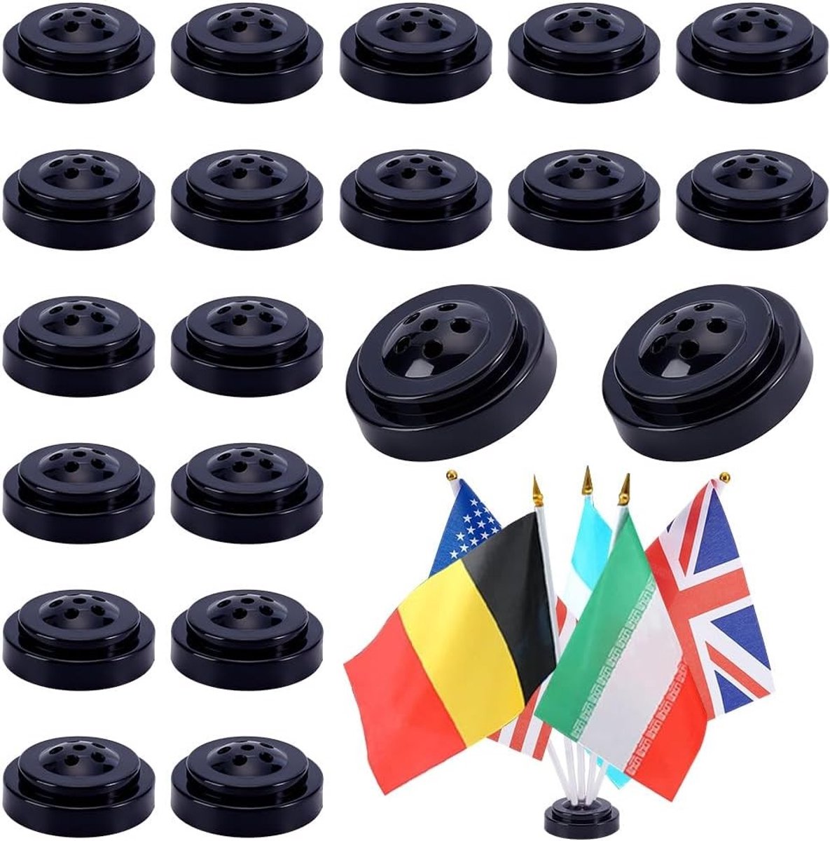 Dailygoods - 10 Stuks Mini Vlaggenhouders voor Tafeldecoratie en Evenementen