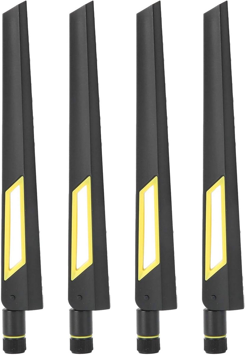 Wifi Router Antenne - Netwerkkaart Antenne - Signaal Verbeteren - 10dB Dual Band - 4 Stuks - Zwart
