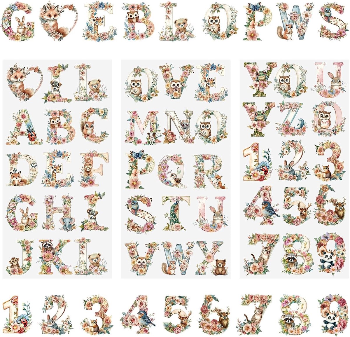 Wrijven op overdracht stickers 15 x 30 cm - dieren - waterdicht - ideaal voor woondecoratie - SnelShoppen