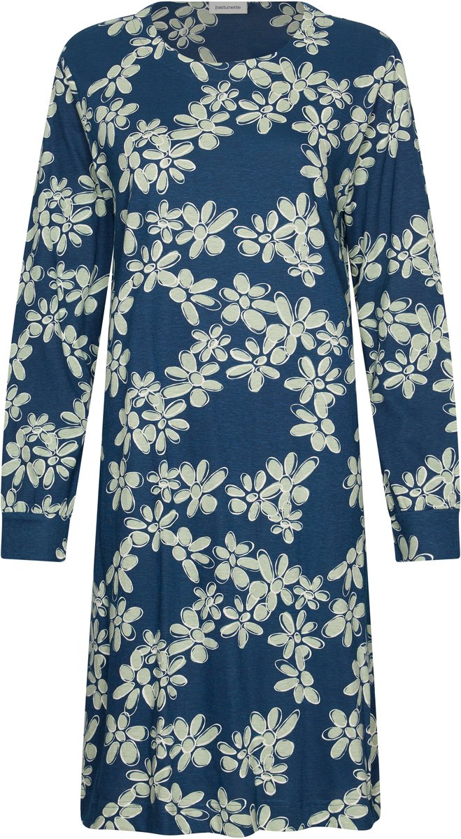 Biologisch katoenen dames nachthemd donkerblauw Pastunette Blauw vrouw 48