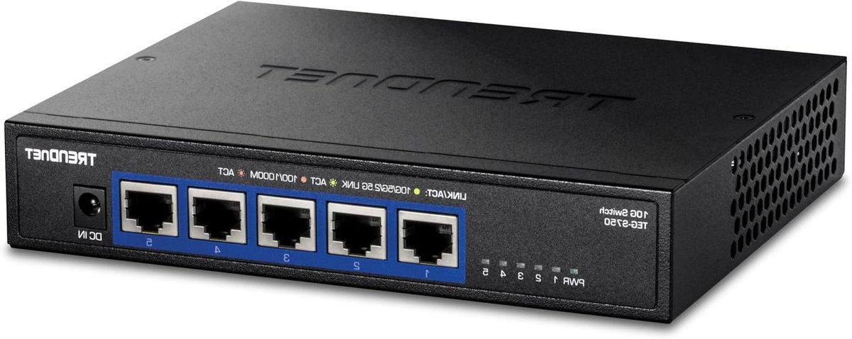 Netwerk Switch - 10G Poorten - Snelle Verbindingen - Multi-Gigabit Ondersteuning - 100Gbps Capaciteit - Zwart