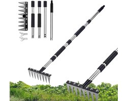 Grashark Handmatig - Grasverwijderaar Gazonhark - Gazon Onderhoud - Ergonomisch Gebogen Handvat - 15 cm breed - Niet gespecificeerd