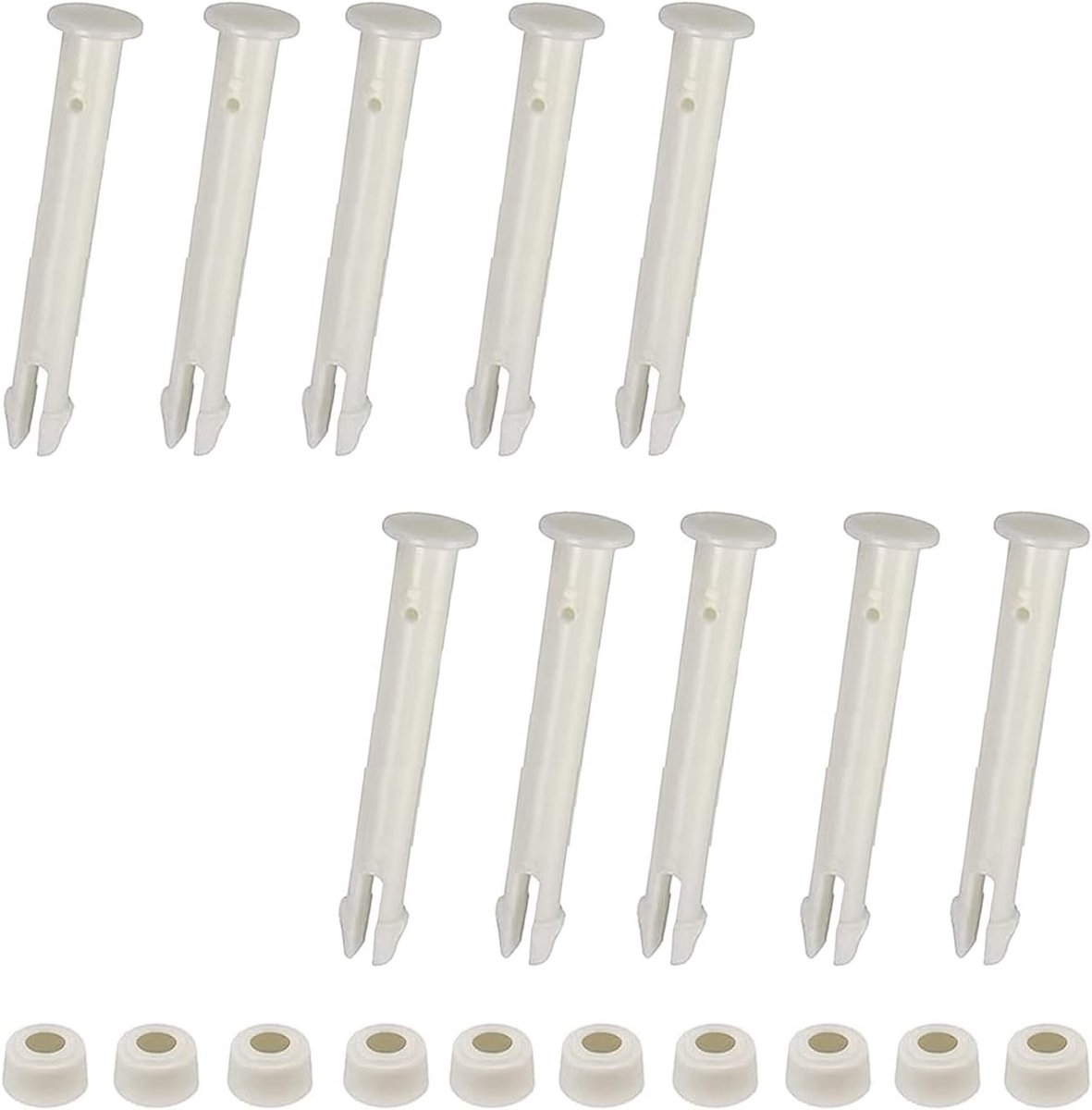 Set van 10 Plastic Zwembad Verbindingpennen met Rubberafdichtingen - Vervangingsonderdelen voor Frame- en Intex Zwembaden - Duurzaam en Waterdicht