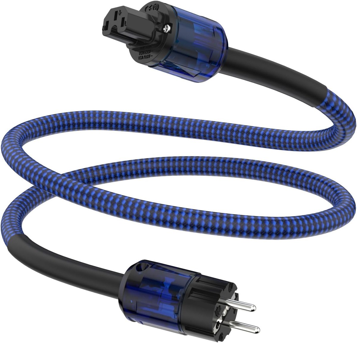 High End Powerkabel C15 voor HiFi Audio met Aardingsplug en Koudapparaatplug - 1 meter lengte, Verbeterde Geluidskwaliteit, Duurzaam Ontwerp