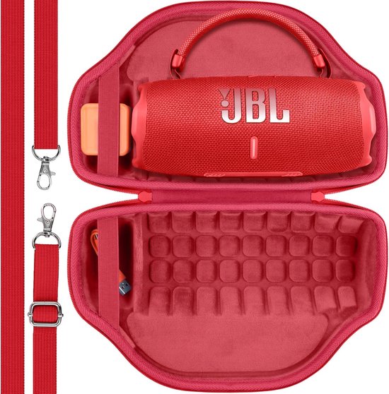 Draagbare luidspreker hoes - Beschermende tas - Muziek onderweg - Schok- en waterbestendig - 308 cm lang - Rood — afbeelding 5