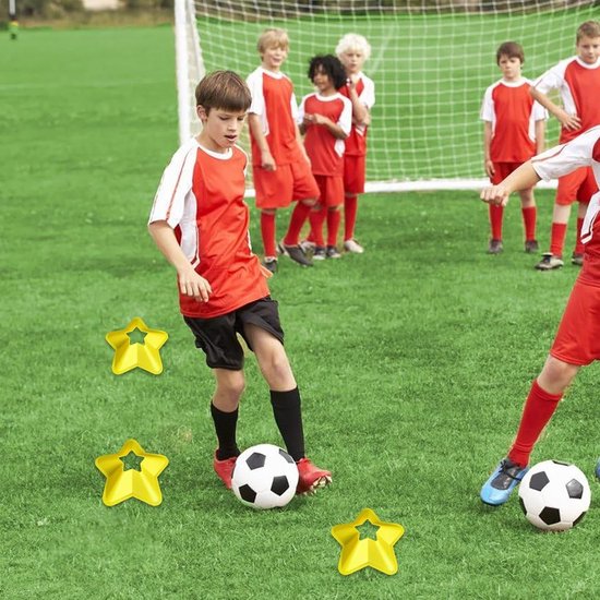 Sport Trainingskegels - Markering kegels - Veld Training - Stervormig ontwerp - 7 cm hoog - Geel — afbeelding 3