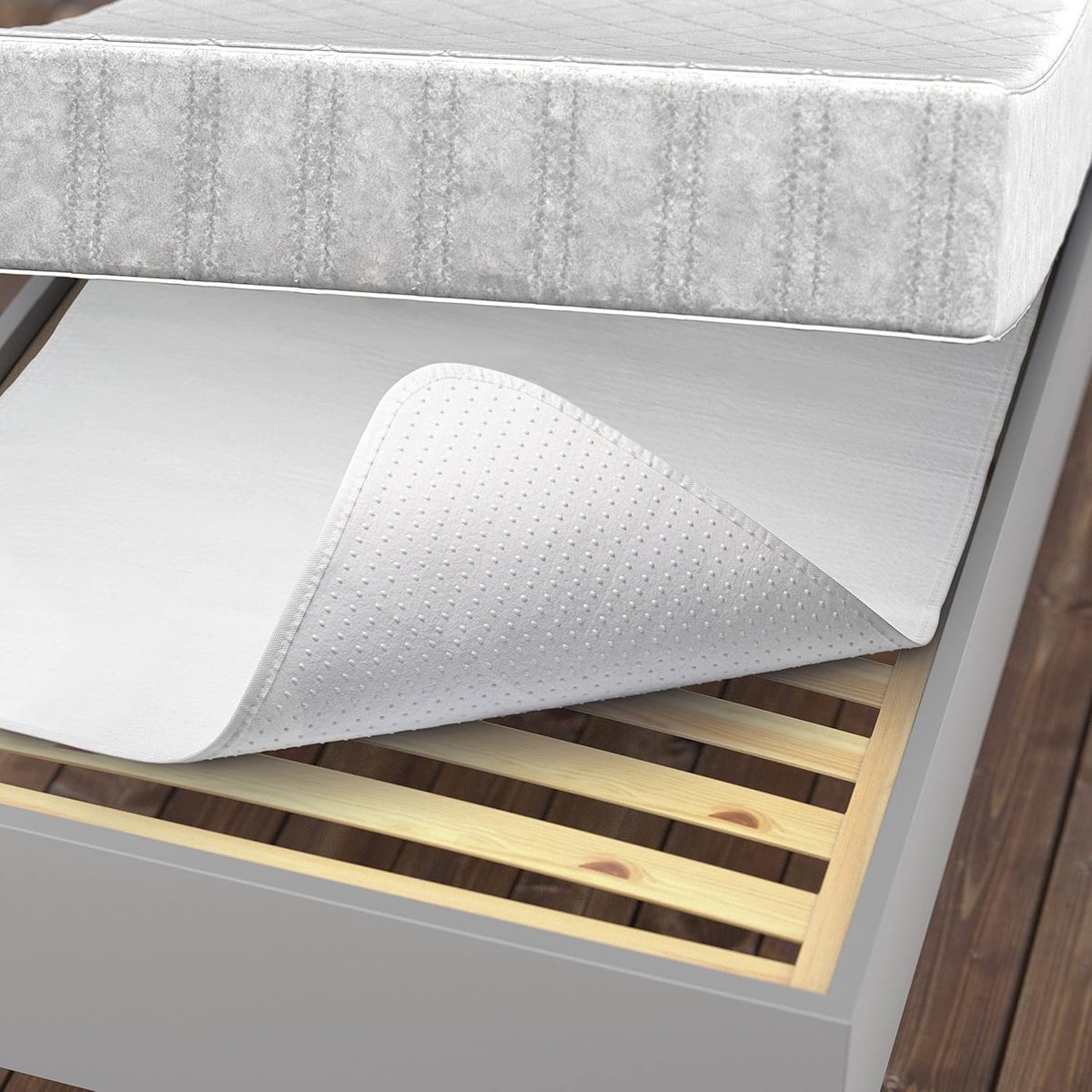 SnelShoppen - LILENO HOME Matrasmat 100 x 200 cm, Slatted Frame, Matrasbeschermer met Noppen, Antislip Mat voor Matras en Boxspringbed, Non-Slip Besch