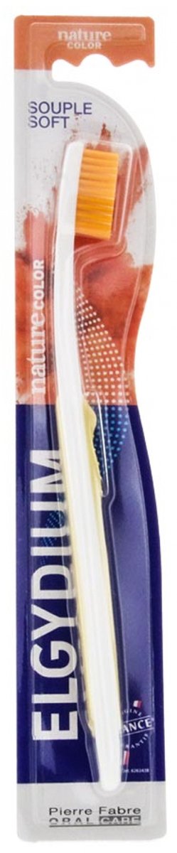 Elgydium Nature Color Zachte Tandenborstel (Kleur : Geel)