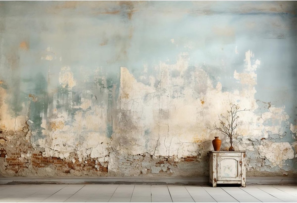3x2,4m Foto Achtergrond Bakstenen Muur Gebroken Oude Muur Rustieke