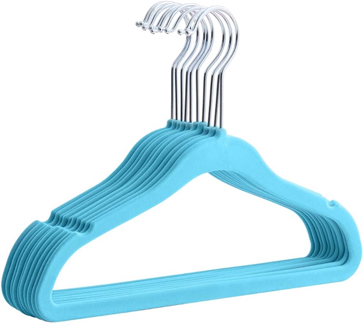 20 Stuks Kledinghangers voor Kinderen met Fluwelen Bekleding