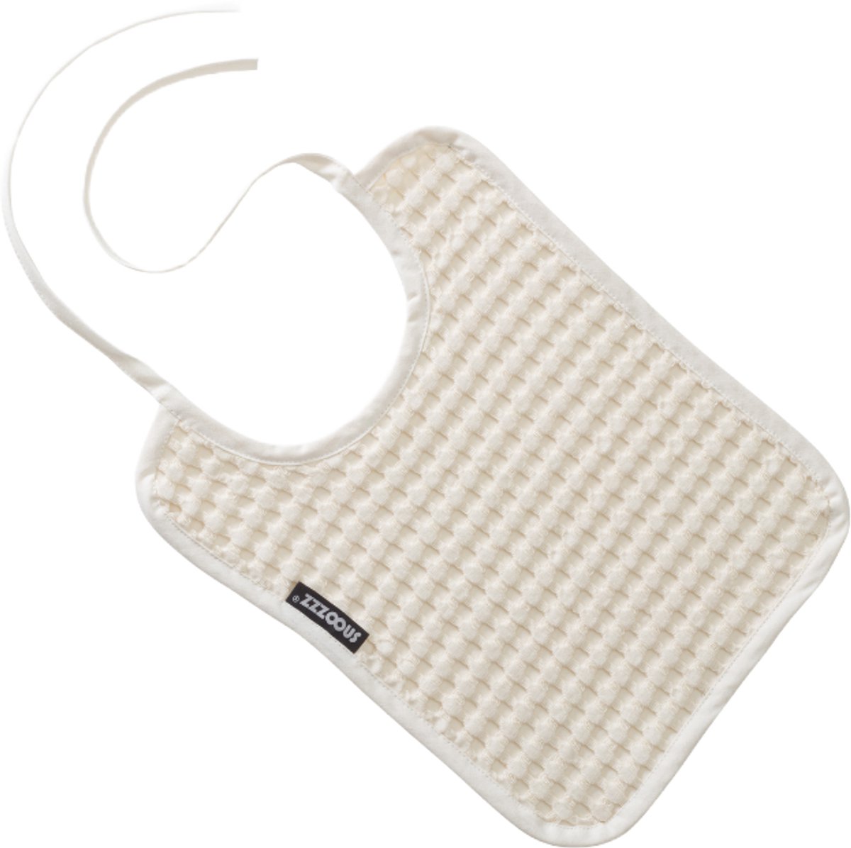 Snoozzz Slabbetje - 100% Zachte Katoen - 33x25cm - Wafel Champagne