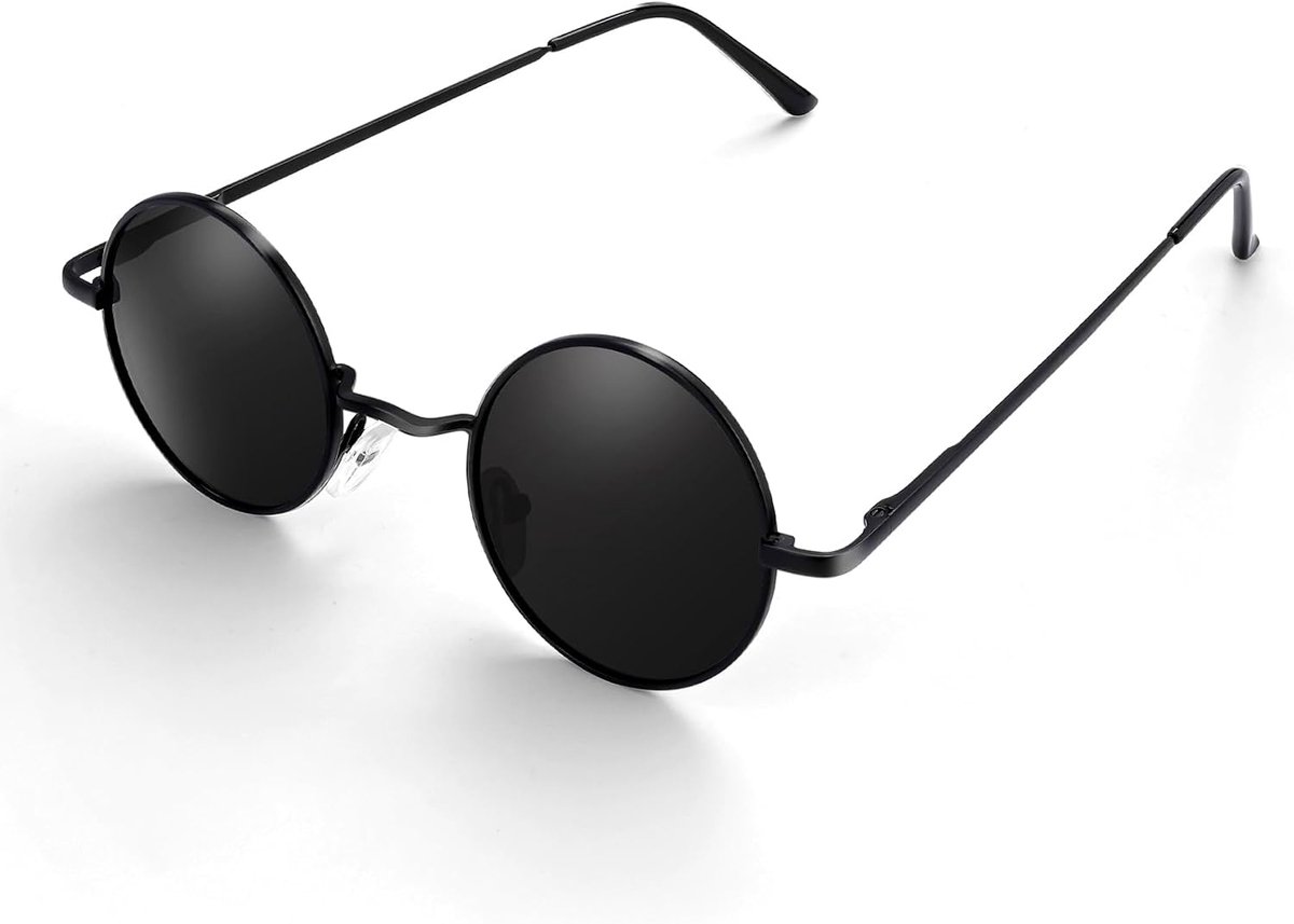 Gepolariseerde Hippie Zonnebril Retro Ronde Bril voor Vrouwen Mannen Vintage Cirkel Zonnebril UV400