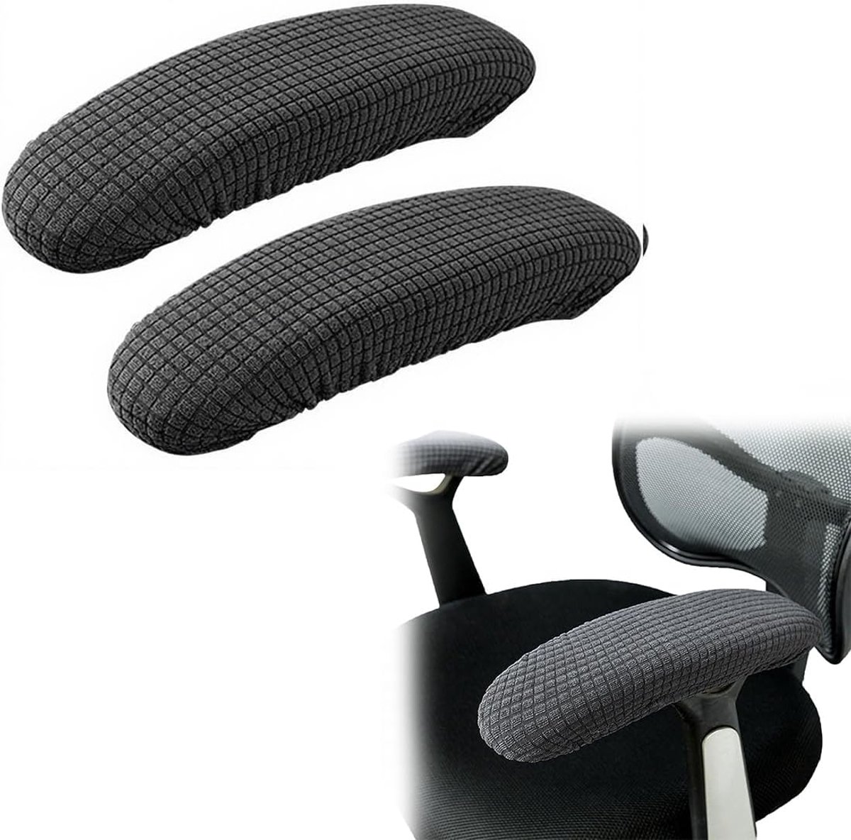 2 stuks Armbeschermers Voor Bureaustoel, Rekbaar Polyester, Verlicht