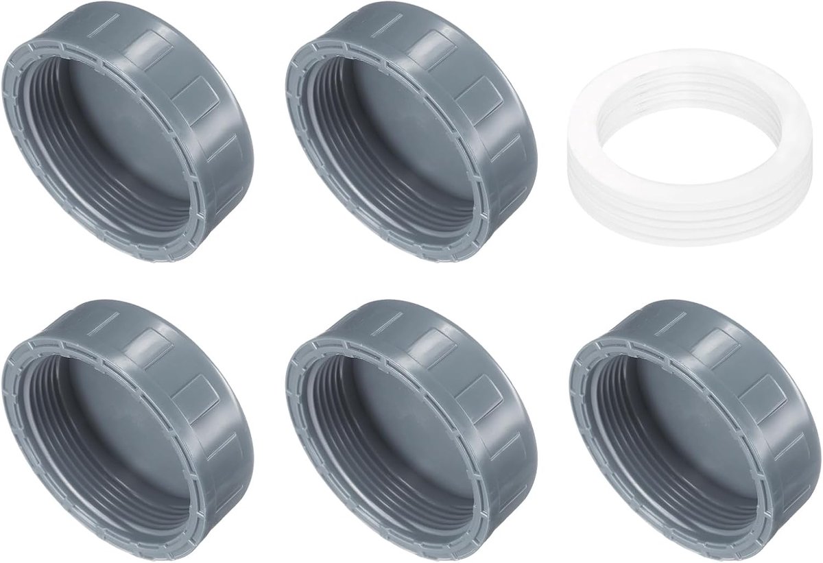 5 stuks blinde stoppen waterleiding, 5 cm Pt afsluitdop met rubberen