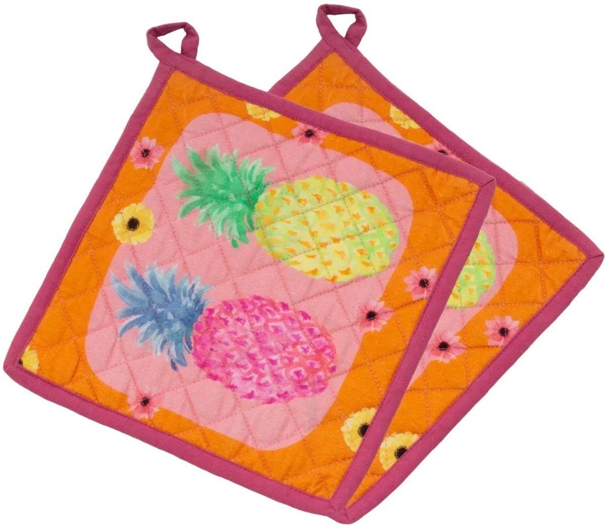Imbarro Pannenlappen set-van-2 Pineapple 25x25cm