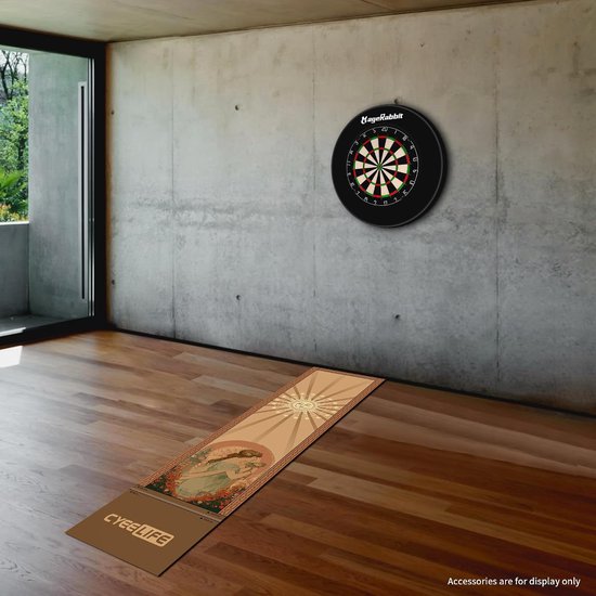 Dartmat - Vloerbeschermer Tapijt - Bescherming Vloer - Antislip Rubber Onderkant - 297 x 66 cm - Bruin — afbeelding 2