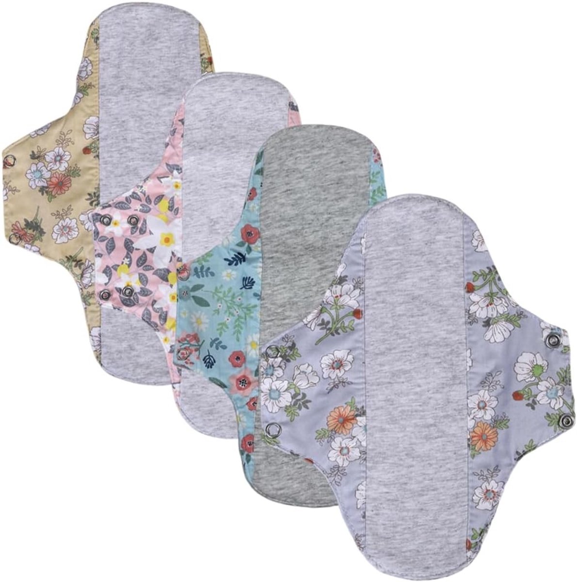 Wasbare inlegkruisjes van bamboevezel - 4 stuks, absorberend en hygiënisch, ideaal voor dagelijks gebruik en slipjesvoering (23 cm)