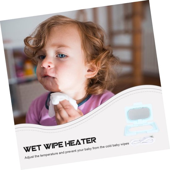 Babydoekjes Verwarmer - Draagbare Houder - Babyverzorging Thuis - Energiezuinig Verwarmen - 12 x 10 x 5 cm - Hemelsblauw — afbeelding 3