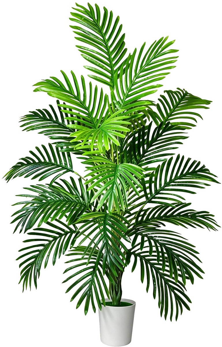 Kunstboom, 120 cm hoog, 24 takken, tropische esthetische decoratie, outdoor, woonkamer, slaapkamer, badkamer, buiten, kantoor, tuin, bruiloft, feestdecoratie
