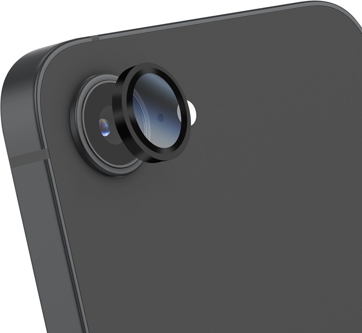 Zanae, Verre Trempé Caméra Geschikt Voor iPhone 16e Fotokwaliteit Ongewijzigd, Zwart