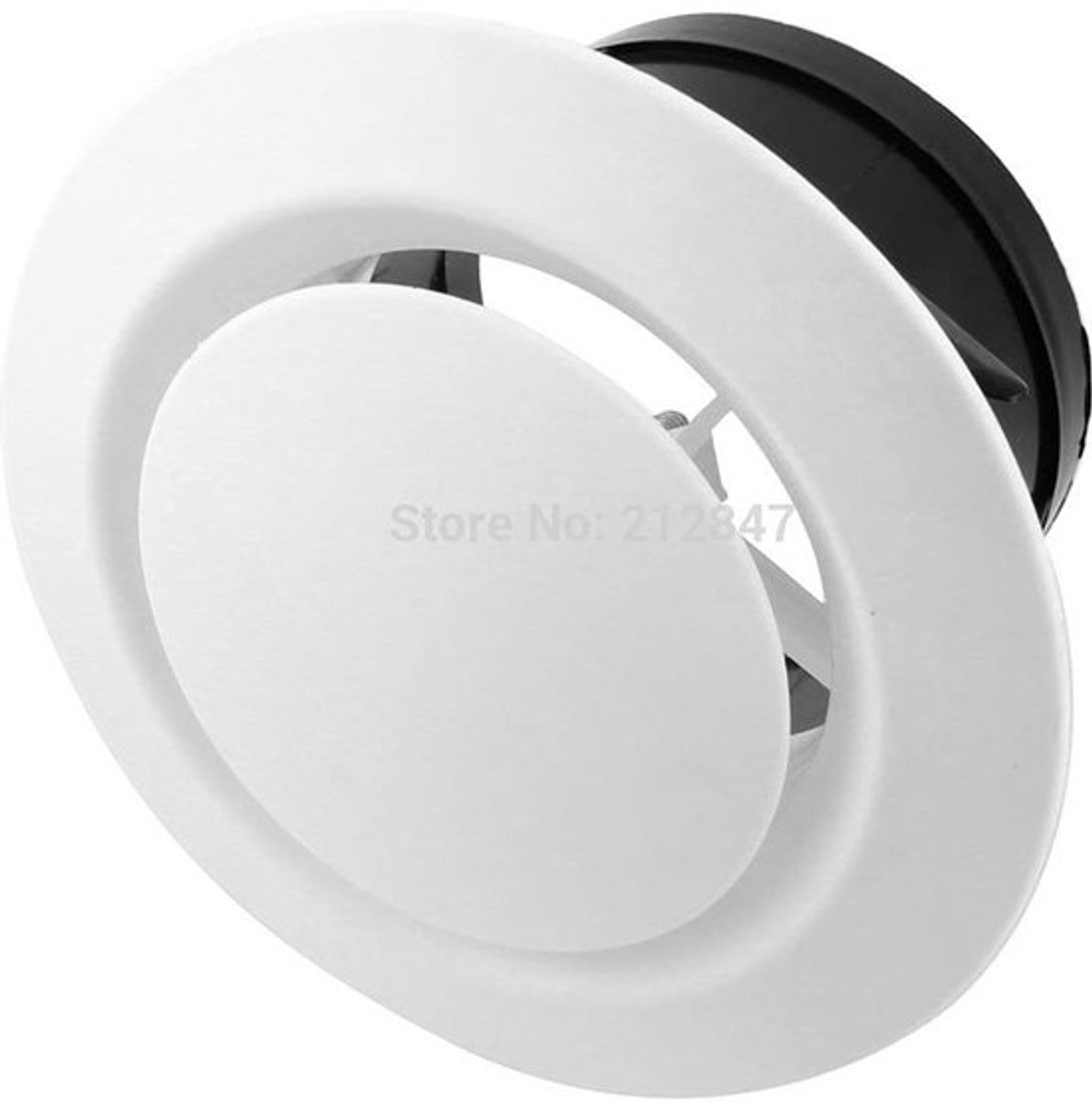 Allecto - Ventilatierooster - Ventilatiecirkel - Wit - Afvoerdeksel