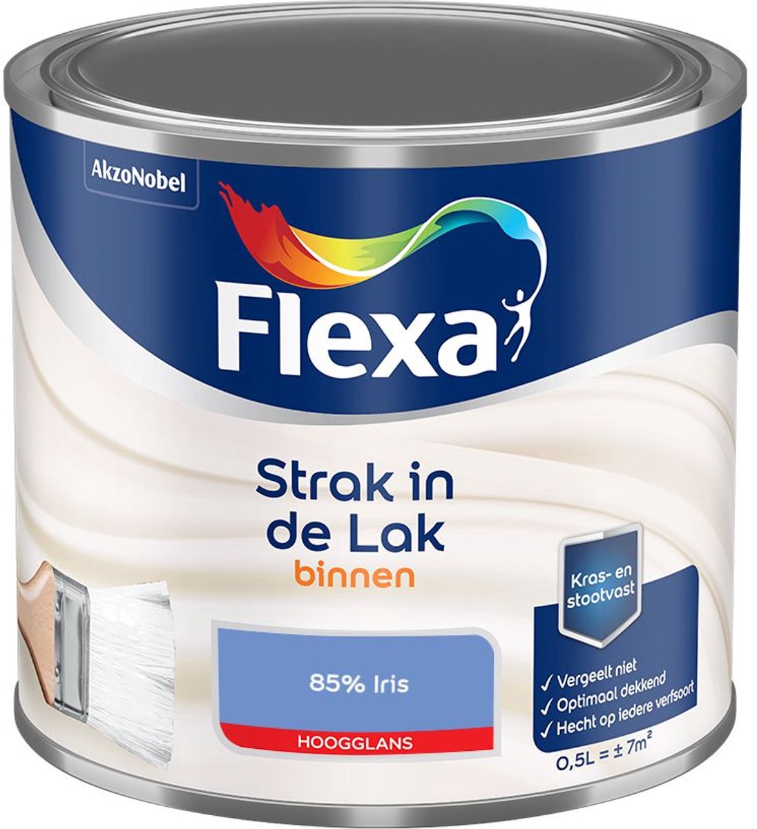 Flexa - Strak In De Lak Binnenlak Hoogglans - 85% Iris - Mengverf - 500 Ml