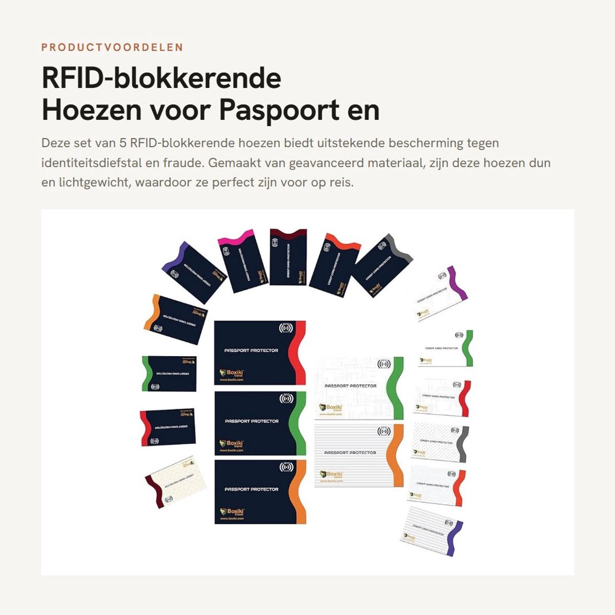 Dailygoods - RFID-blokkerende Hoezen voor Paspoort en Creditcards