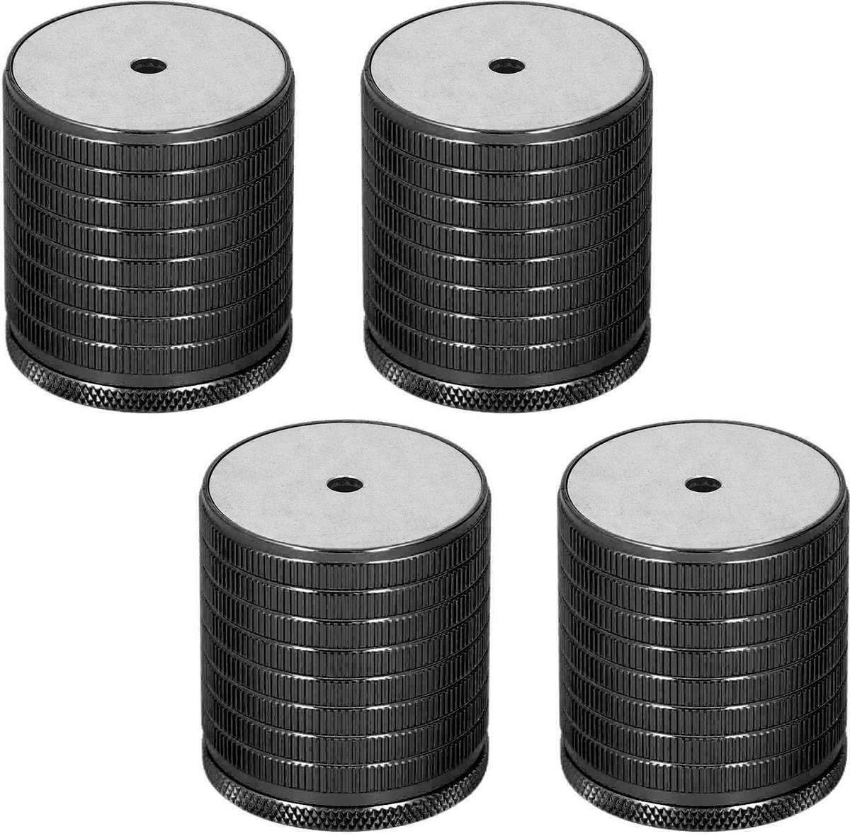 Dailygoods- Bedverhogers Verstelbaar 4 Stuks - Meubelverhoger - Aluminiumlegering - Antislip - Draagvermogen 50-500 kg - Hoogte 43-75 mm - Meubelverhogers