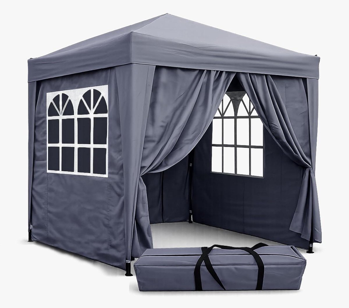 Pop-up Paviljoen - Feesttent Tuin - Feestelijke Gelegenheden - Snelle Opzet - 2 x 2 m - Smoky Grey