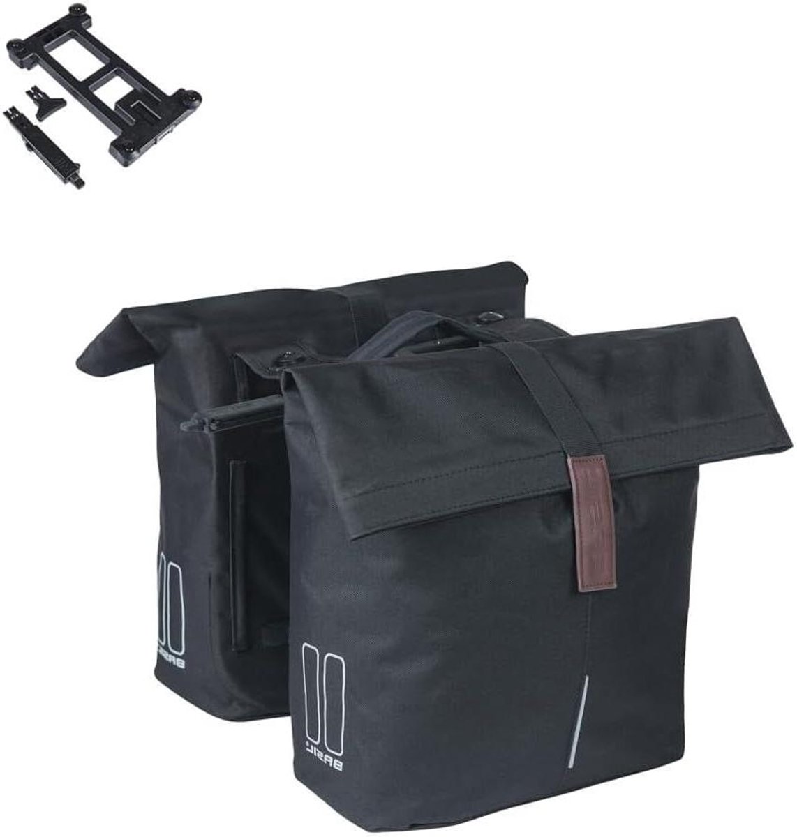 Dubbele Fietstas - Fietstassen Set - Stadsvervoer - Waterafstotend Materiaal - 28-32 Liter - Zwart