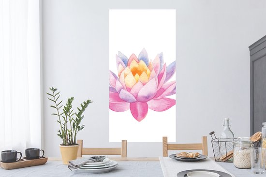 Stickers Stickers muraux - Aquarelle - Bloem - Nénuphar - 60x120 cm - Feuille adhésive