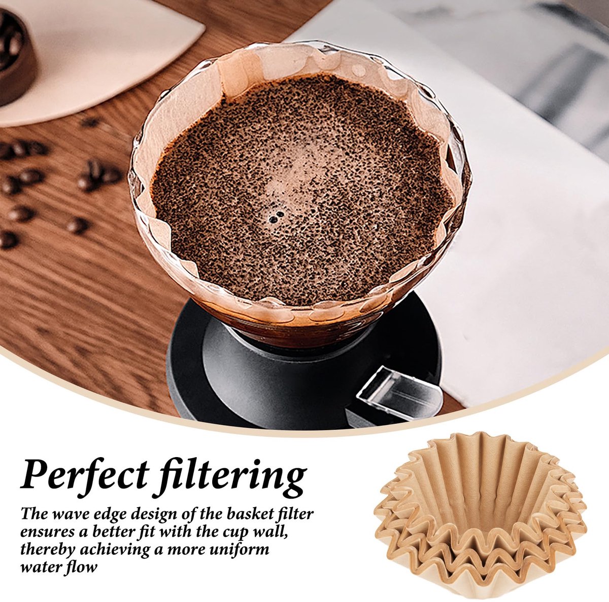 Mandfilters, koffiefilterpapier, mandfilterzakken, 45/155 mm koffiefilter, koffiefilterpapier voor kantoor, thuis, café