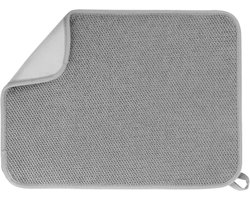 Afwas Droogmat - Afdruipmat - Barmat - Microvezel - Afdruipmatten - Keukendroogmat - Aanrechtmat - Vaat Afwas mat - Gemakkelijk schoon te maken afwasmat - 50 x 38 CM - Grijs