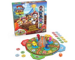 Spin Master Games - PAW Patrol: The Dino Movie-spel met draaiende vulkaan bordspel om dinosaurussen te redden met Chase Marshall Skye en Rubble 2-4 spelers