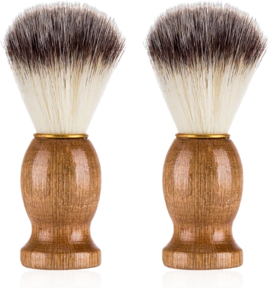 2 stuks baardborstel met houten handvat, zachte borstelharen, multifunctionele reinigingsborstel, reinigingsborstel voor kapsels voor mannen, praktische scheerkwast.